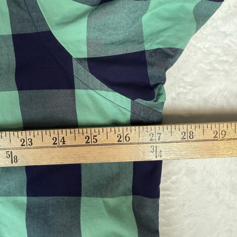 Untuckit XXXL Long Sleeve Buffalo Check Blue Green Shirt Bonarda Plaid - Picture 3 of 7